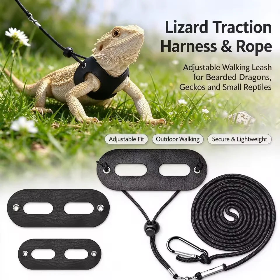 Lizard harness & leash — alternate view