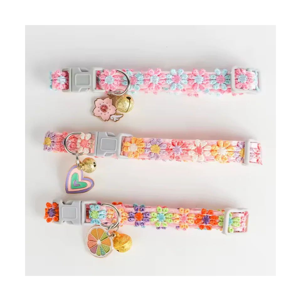 Floral bell collar — alternate view